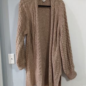 Target knit cardigan in tan